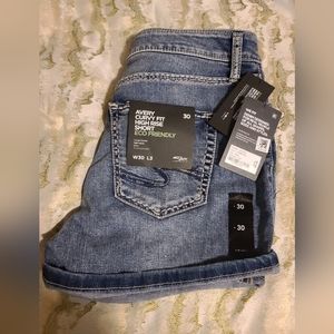 Silver Women Denim Short